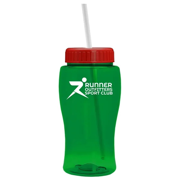 Translucent Green color option for Garyline® Poly+ Jr. Bottle With Straw Lid   18 Oz.