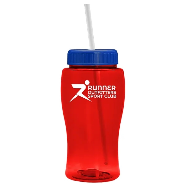Translucent Red color option for Garyline® Poly+ Jr. Bottle With Straw Lid   18 Oz.