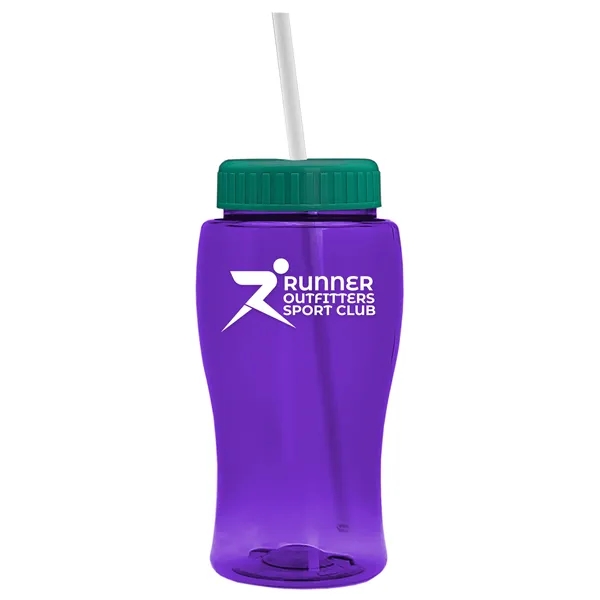 Translucent Violet color option for Garyline® Poly+ Jr. Bottle With Straw Lid   18 Oz.