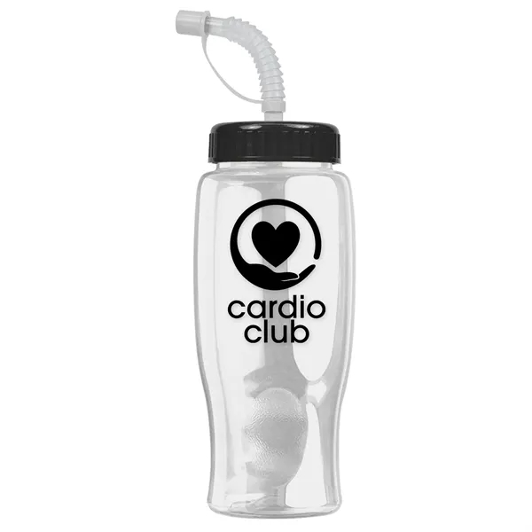 Clear color option for Garyline® Poly+ Bottle With Straw Lid   27 Oz.