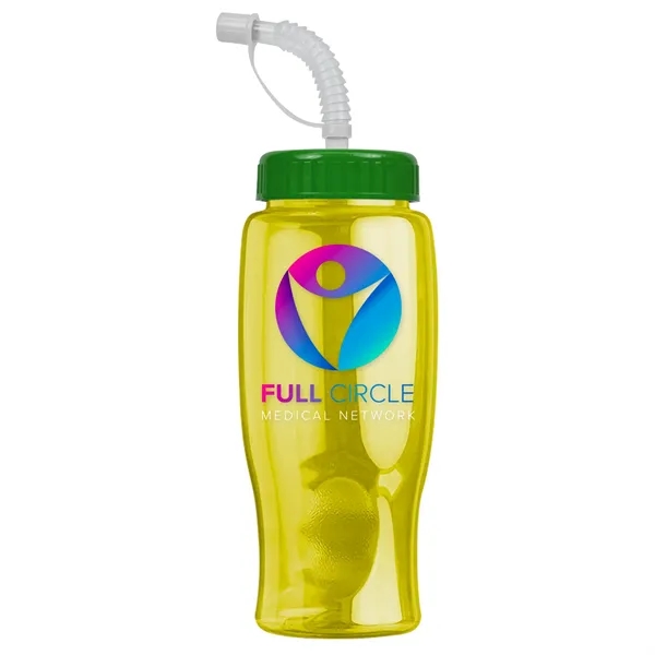 Translucent Yellow color option for Garyline® Poly+ Bottle With Straw Lid   27 Oz.