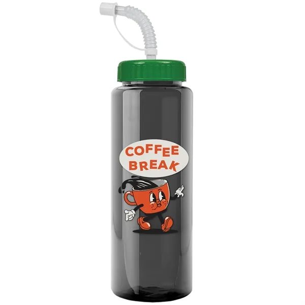 Smoke color option for Garyline® Guzzler Bottle With Straw Lid   32 Oz.