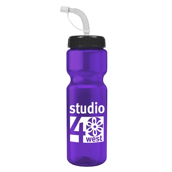 Translucent Violet color option for Garyline® Champ Bottle With Straw Lid   28 Oz.