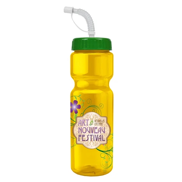 Translucent Yellow color option for Garyline® Champ Bottle With Straw Lid   28 Oz.