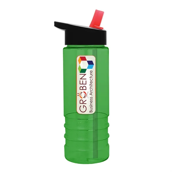 Translucent Green color option for Garyline® Salute Bottle With Flip Straw Lid   24 Oz.