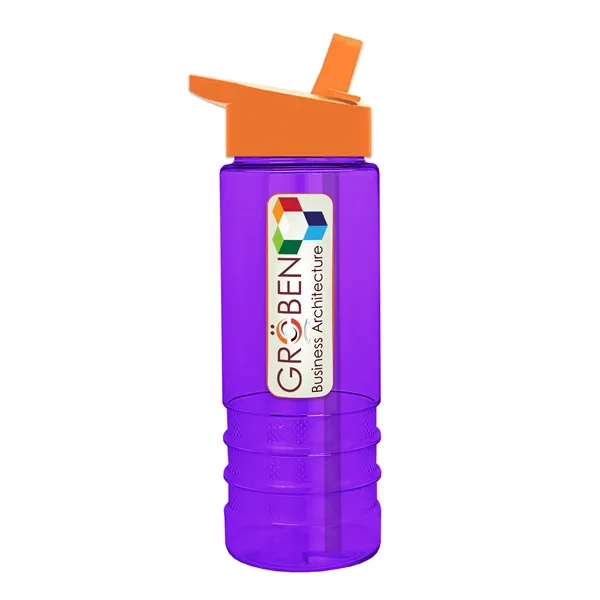 Translucent Violet color option for Garyline® Salute Bottle With Flip Straw Lid   24 Oz.