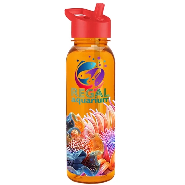 Translucent Orange color option for Garyline® Outdoorsman Tritan® Bottle With Flip Straw Lid ...