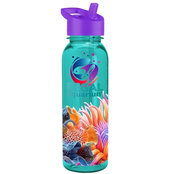 Translucent Teal color option for Garyline® Outdoorsman Tritan® Bottle With Flip Straw Lid ...