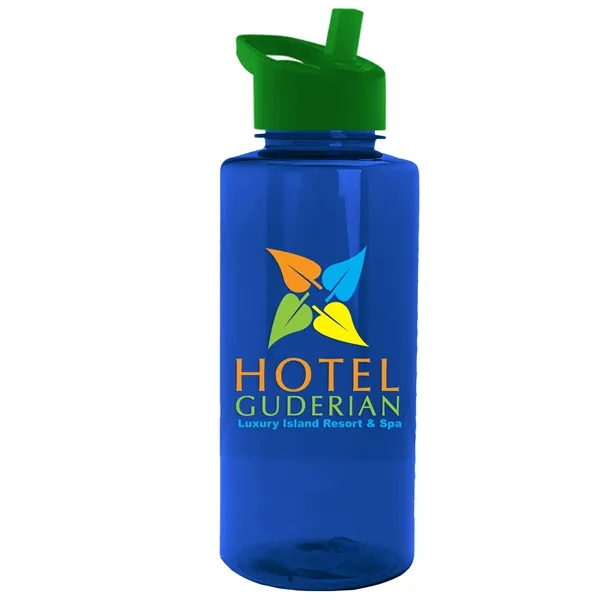 Translucent Blue color option for Garyline® Mountaineer Tritan® Bottle With Flip Straw Lid ...