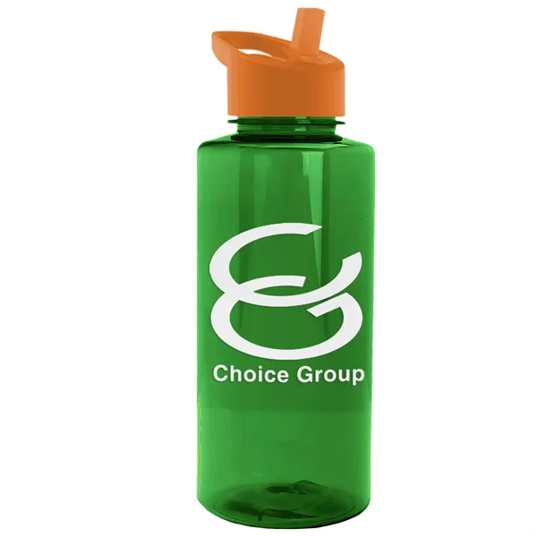 Translucent Green color option for Garyline® Mountaineer Tritan® Bottle With Flip Straw Lid ...