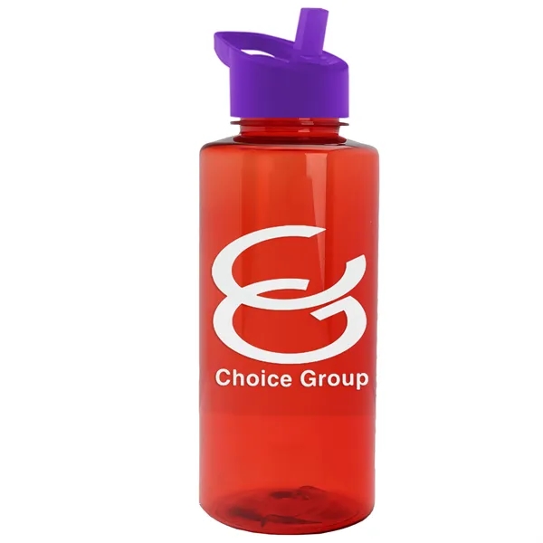 Translucent Red color option for Garyline® Mountaineer Tritan® Bottle With Flip Straw Lid ...