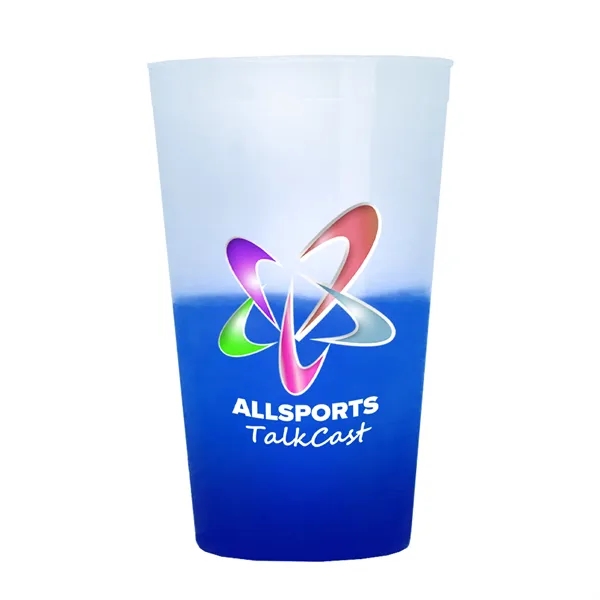 Frost/Blue color option for Garyline® Cups On The Go Color Changing Stadium Cup   22 Oz.