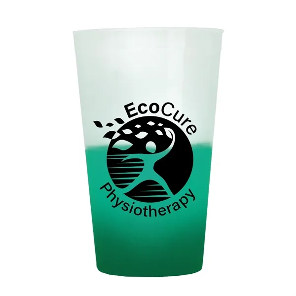 Frost/Green color option for Garyline® Cups On The Go Color Changing Stadium Cup   22 Oz.