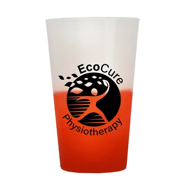 Frost/Red color option for Garyline® Cups On The Go Color Changing Stadium Cup   22 Oz.