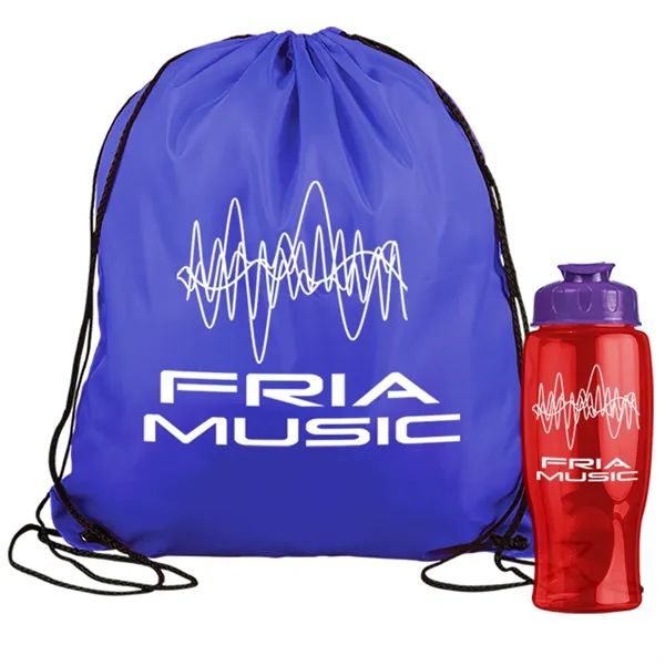 Royal Blue color option for Garyline® Graduate Drawstring Backpack With 27 Oz. Bottle
