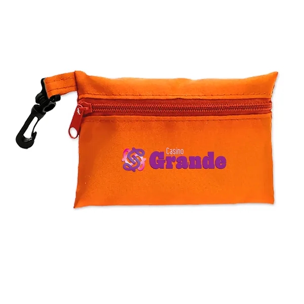 Orange color option for Garyline® Polyester Zip Pouch