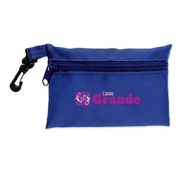 Royal Blue color option for Garyline® Polyester Zip Pouch