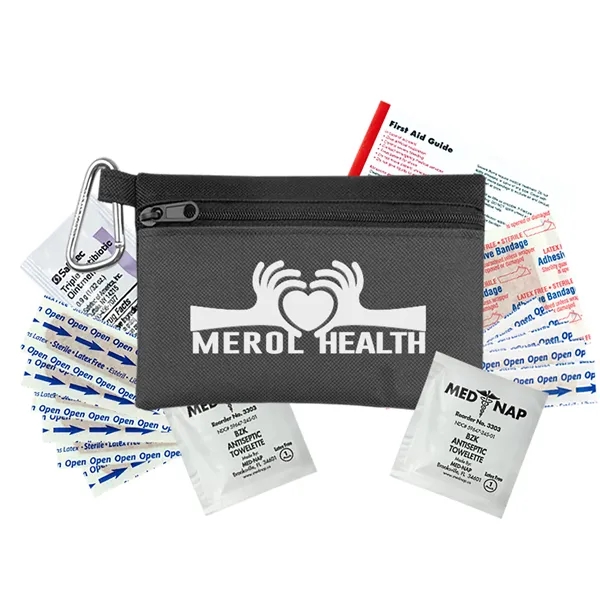 Charcoal color option for Garyline® Primary Care First Aid Zip Pouch