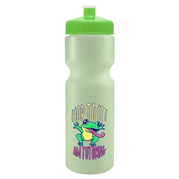 Lime Green color option for Garyline® Journey Glow In The Dark Bike Bottle   28 Oz.