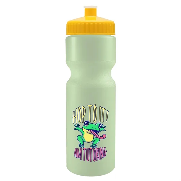 Yellow color option for Garyline® Journey Glow In The Dark Bike Bottle   28 Oz.