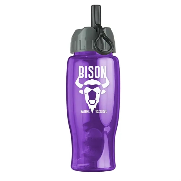 Translucent Violet color option for Garyline® Poly+ Bottle With Ring Straw Lid   27 Oz.
