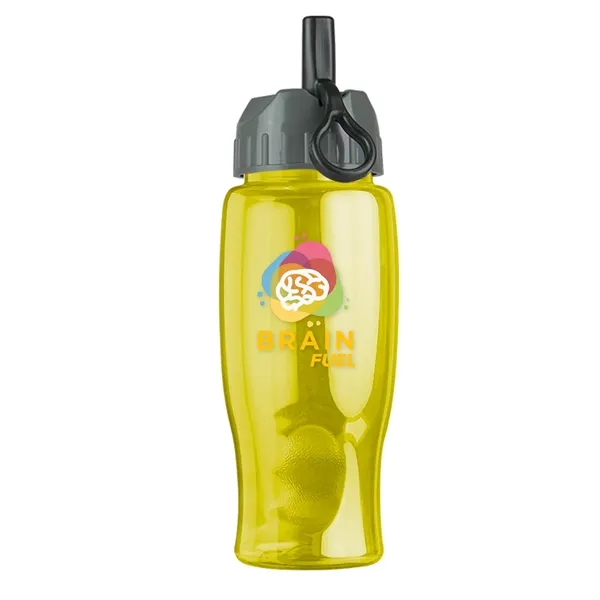 Translucent Yellow color option for Garyline® Poly+ Bottle With Ring Straw Lid   27 Oz.