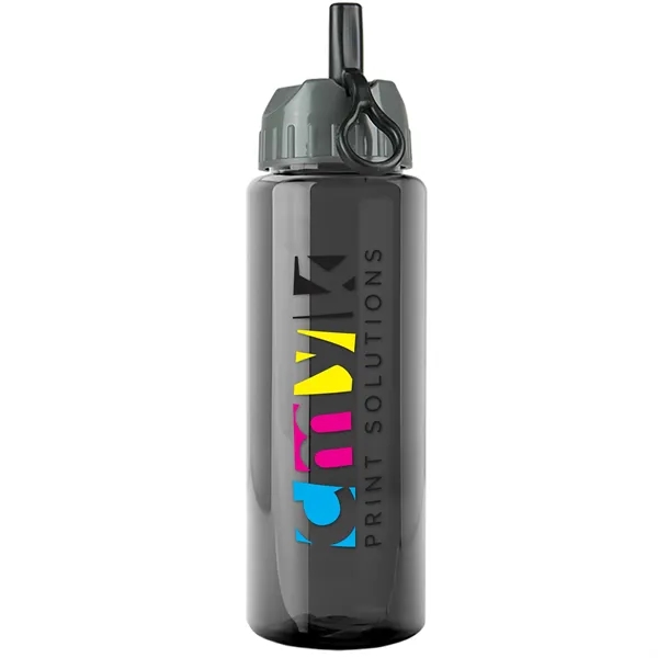 Smoke color option for Garyline® Guzzler Bottle With Ring Straw Lid   32 Oz.