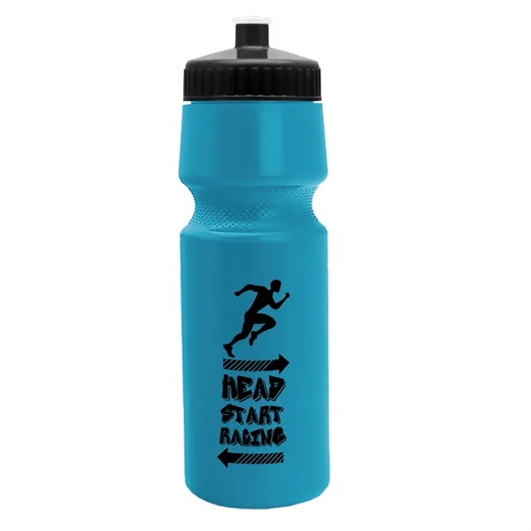 Cyan color option for Garyline® Cyclist Bike Bottle With Push Pull Lid   24 Oz.