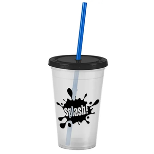 Photo of Garyline® Pioneer Insulated Tumbler With Straw   16 Oz.