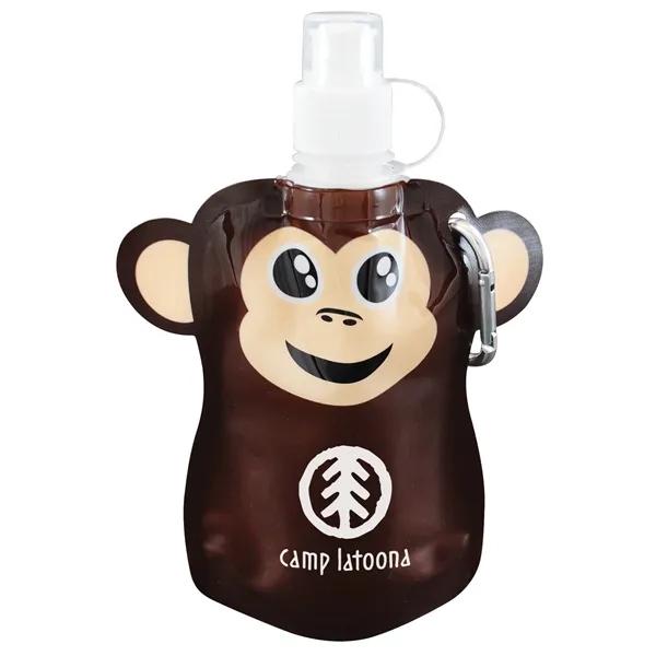 Monkey color option for Paws N Claws® Flat Bottle   12 Oz.