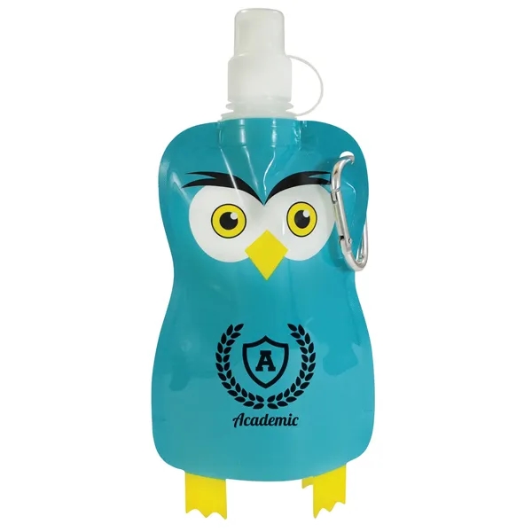 Owl color option for Paws N Claws® Flat Bottle   12 Oz.