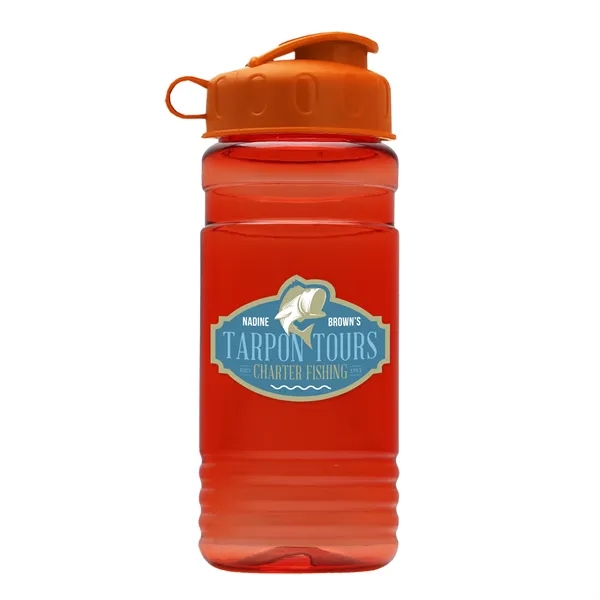 Translucent Red color option for Garyline® Groove Tritan® Bottle With Flip Lid   20 Oz.