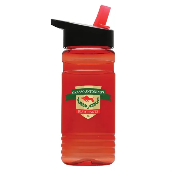 Translucent Red color option for Garyline® Groove Tritan® Bottle With Flip Straw Lid   20 Oz.