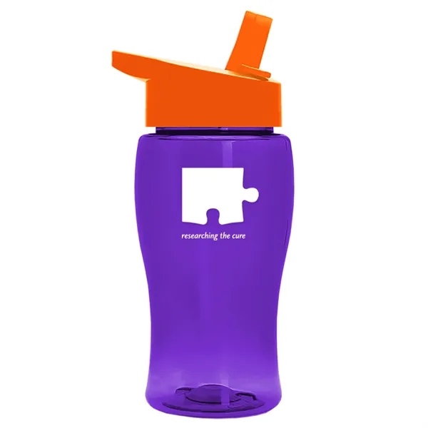 Translucent Violet color option for Garyline® Poly+ Jr. Transparent Bottle With Flip Straw Li...
