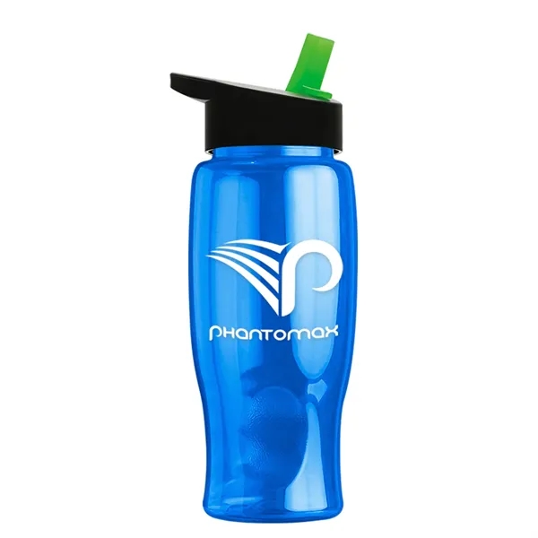 Translucent Blue color option for Garyline® Poly+ Bottle With Flip Straw Lid   27 Oz.