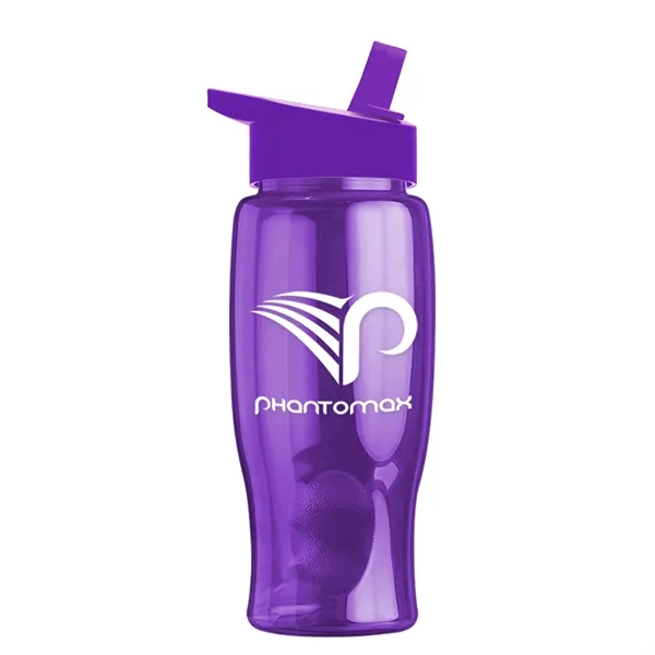 Translucent Violet color option for Garyline® Poly+ Bottle With Flip Straw Lid   27 Oz.