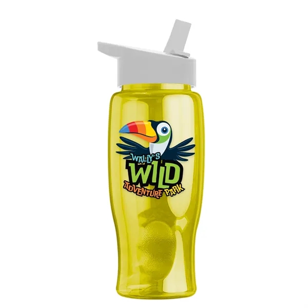 Translucent Yellow color option for Garyline® Poly+ Bottle With Flip Straw Lid   27 Oz.
