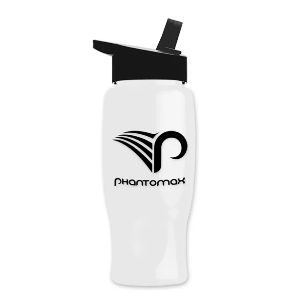 White color option for Garyline® Poly+ Bottle With Flip Straw Lid   27 Oz.