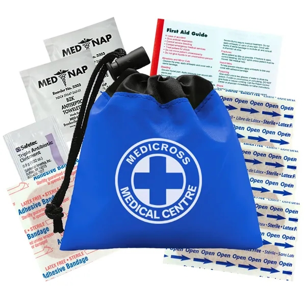 Royal Blue color option for Garyline® Cinch Pouch First Aid Kit   11 Piece