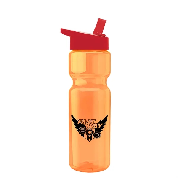 Translucent Orange color option for Garyline® Champ Bottle With Flip Straw Lid   28 Oz.