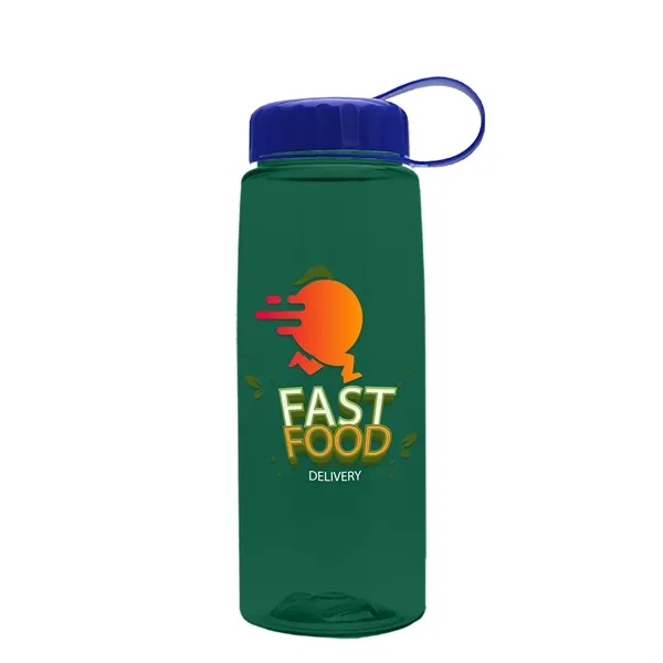 Translucent Dark Green color option for Garyline® Flair Tritan® Bottle With Tethered Lid   26 Oz.