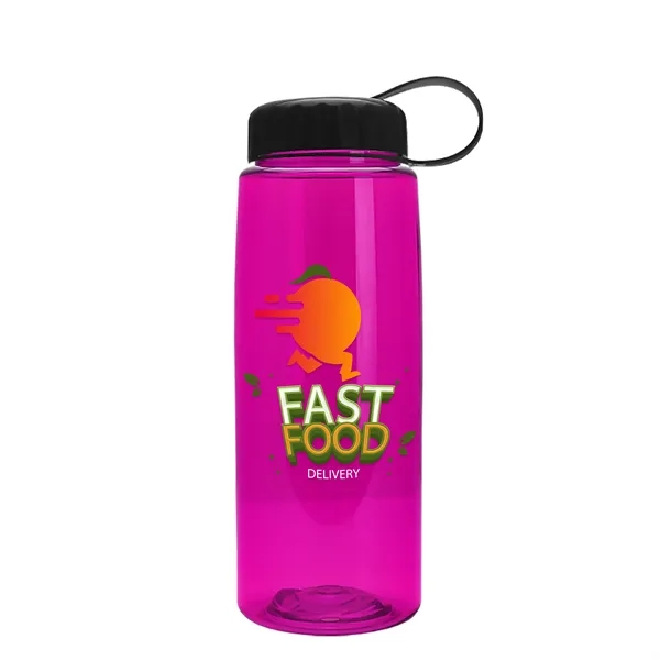 Translucent Hot Pink color option for Garyline® Flair Tritan® Bottle With Tethered Lid   26 Oz.