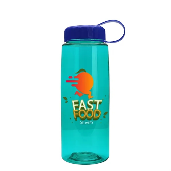 Translucent Teal color option for Garyline® Flair Tritan® Bottle With Tethered Lid   26 Oz.