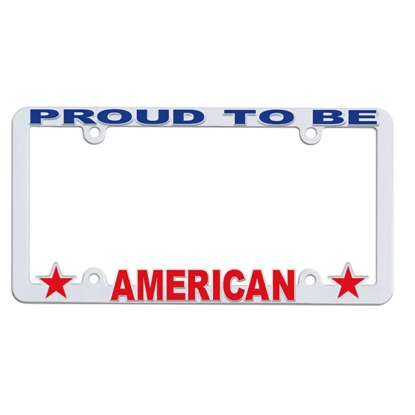 White color option for Garyline® 3 D Full View License Plate Frame