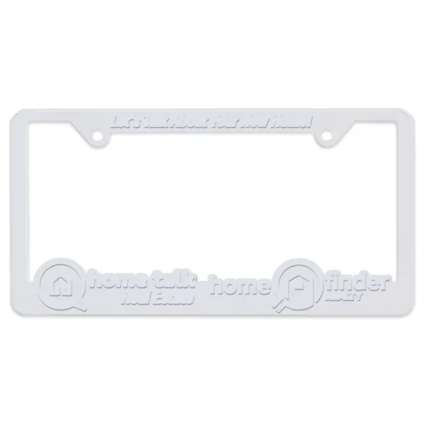 White color option for Garyline® 3 D Traditional License Plate Frame