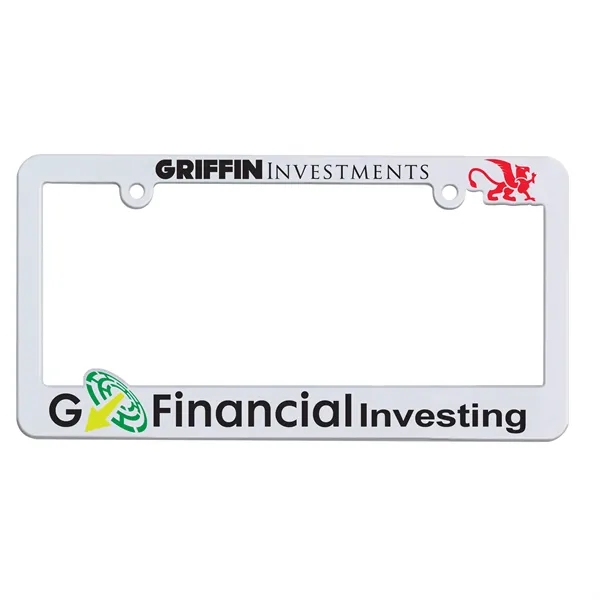 White color option for Garyline® 3 D Maximum License Plate Frame