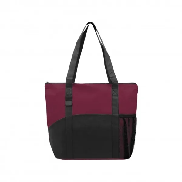 Burgundy/Black color option for Good Value™ Poly Pro Pocket Tote