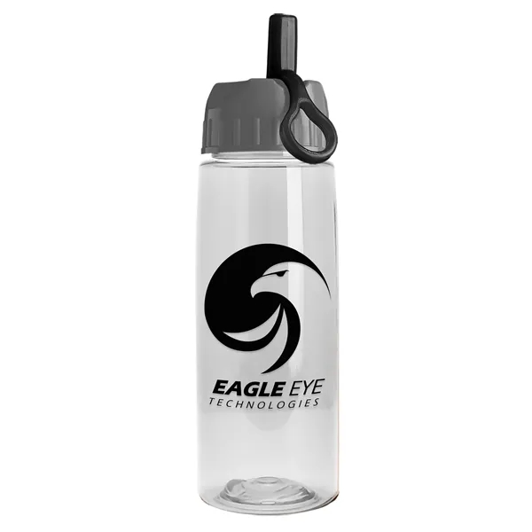 Clear color option for Garyline® Flair Tritan® Bottle With Ring Straw Lid   26 Oz.