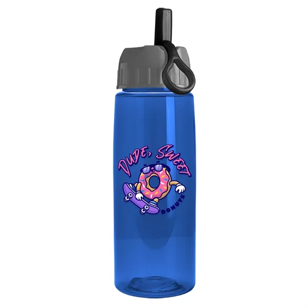 Translucent Blue color option for Garyline® Flair Tritan® Bottle With Ring Straw Lid   26 Oz.