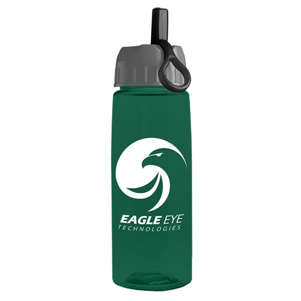 Translucent Dark Green color option for Garyline® Flair Tritan® Bottle With Ring Straw Lid   26 Oz.